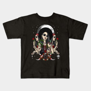 Hecate Triple Moon Goddess Kids T-Shirt